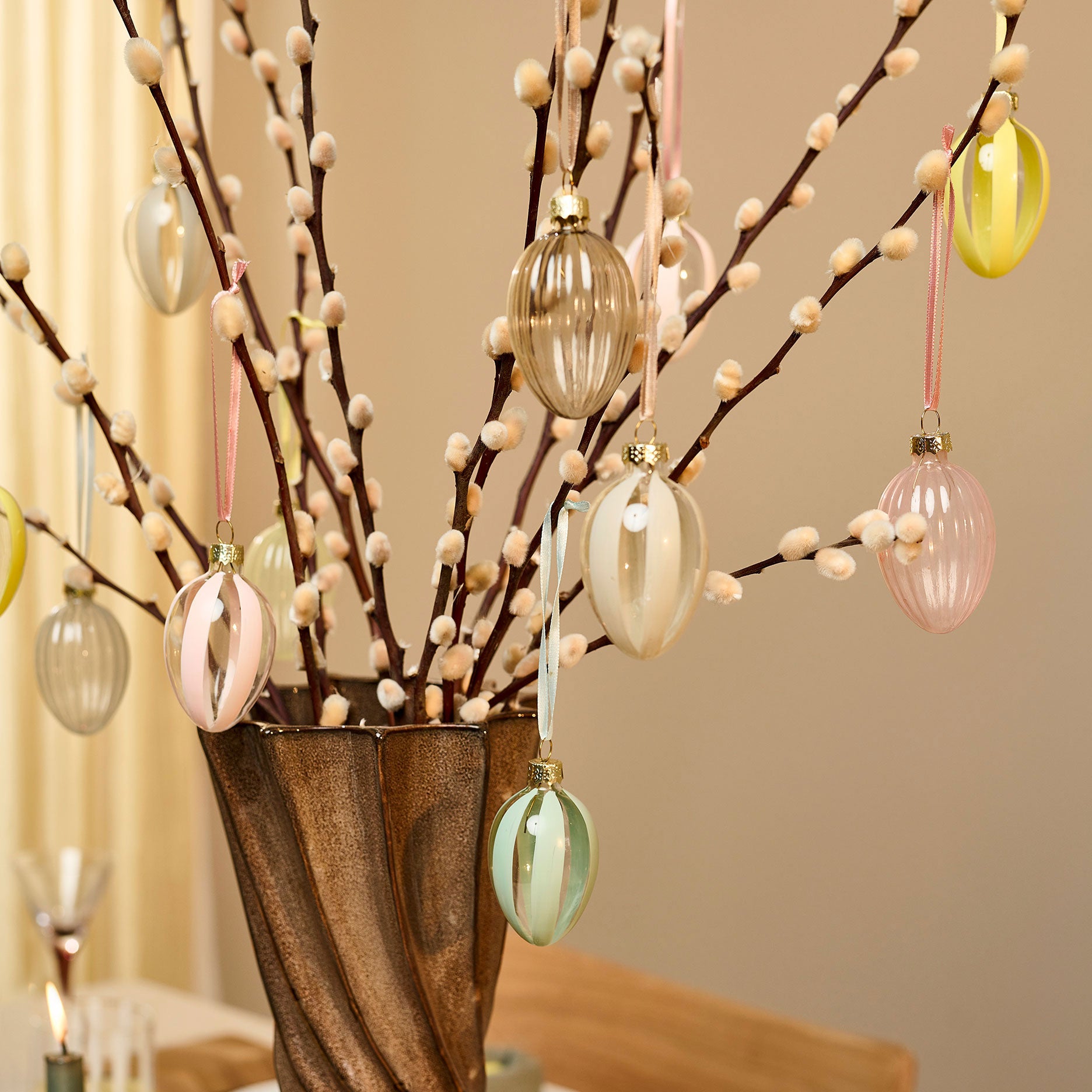 Stripe påskeæg 2 stk.